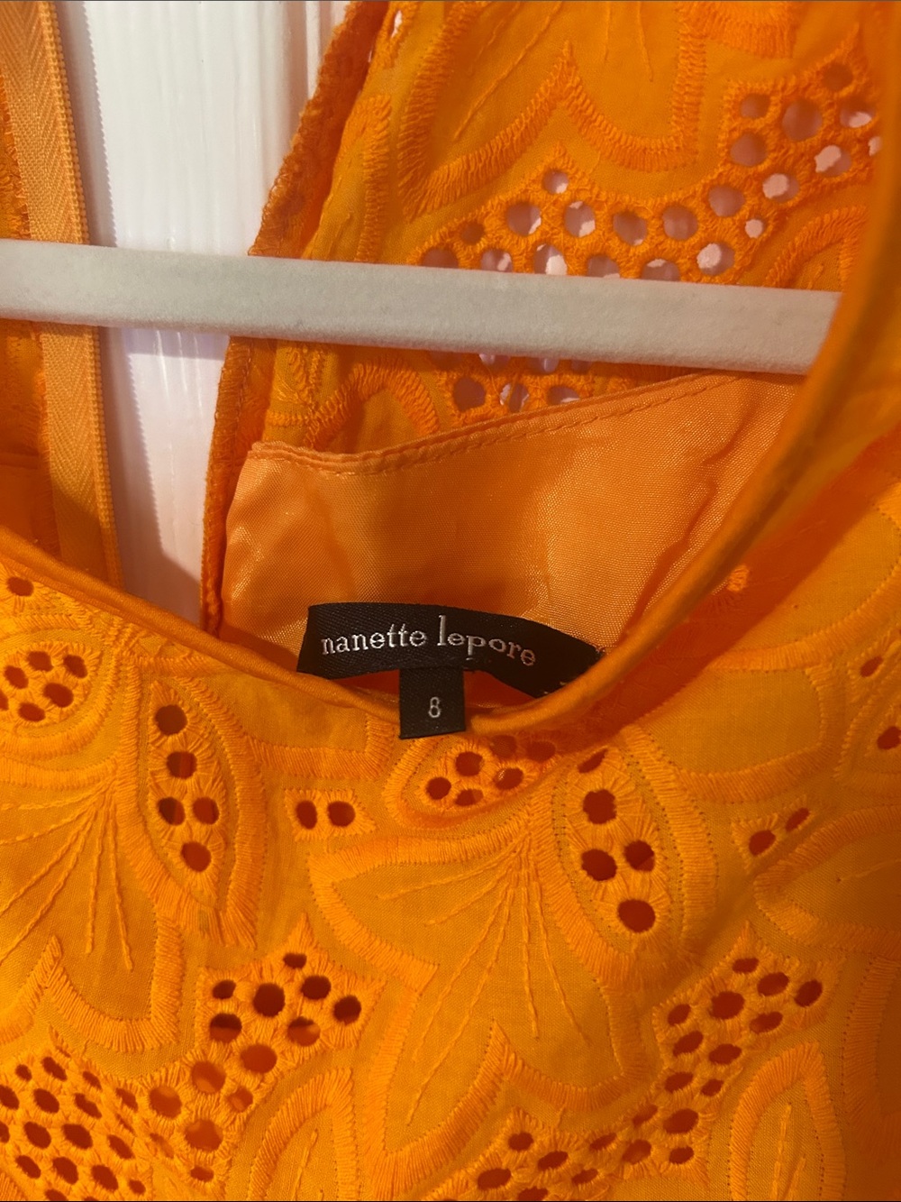 Nanette Lepore Bright Orange Eyelet Camisole
